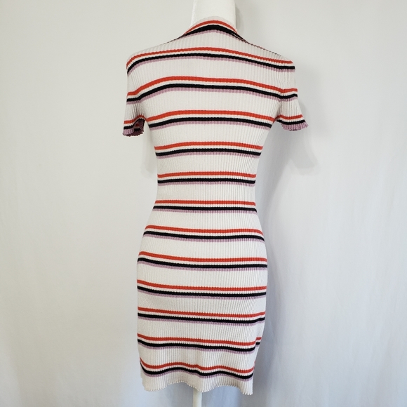 Free People Ribbed Knit Stripe Bodycon Dress - Picture 3 of 5
